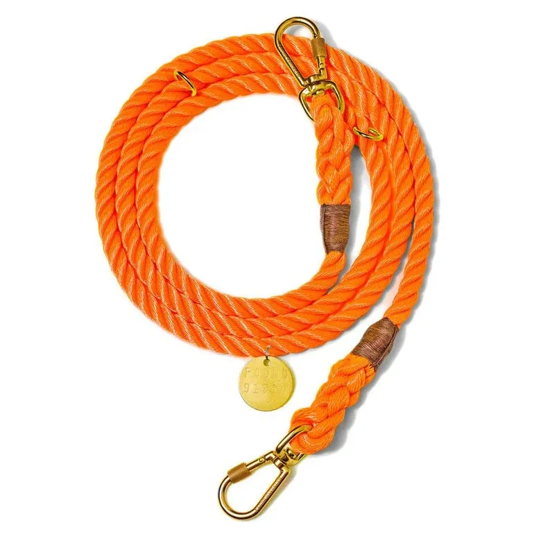 I love the double-ended thin nylon adjustable leashes from Found My Animal. They are indestructible —I’ve been using the same one for a decade. .